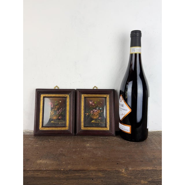 Still Life Composition, 1920s, Oil Painting on Copper, Set of 2 For Sale - Image 11 of 12