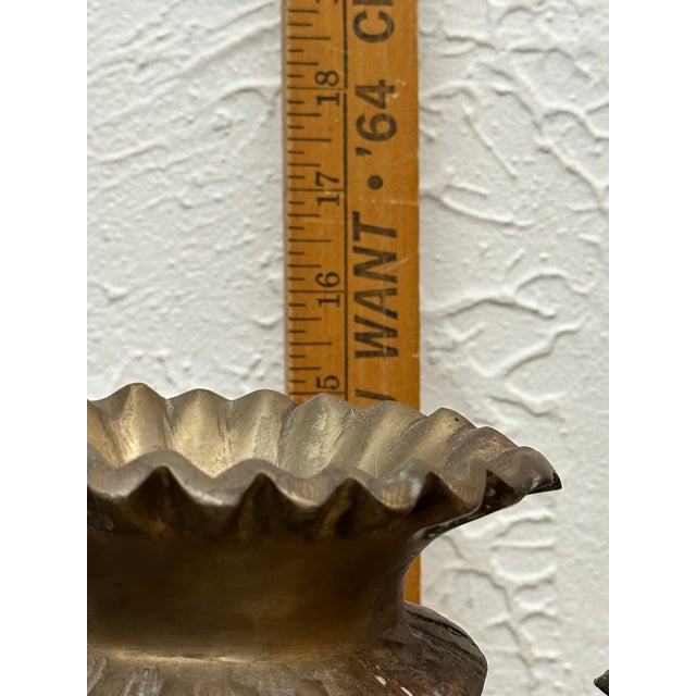 Late 20th Century Pair of Bronze French Neoclassical Figural Handle Urns For Sale - Image 9 of 11