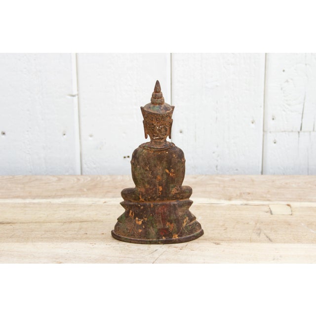 Metal 18th Century Bronze Seated Buddha For Sale - Image 7 of 10