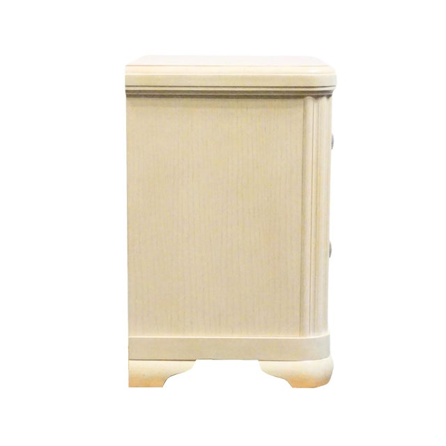 Century Furniture Cashmere Collection Contemporary Coastal Pickled Wood 28" Nightstand For Sale - Image 10 of 12