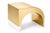 Contemporary Arch Bedside Table in Brass and White Lacquer by Christophe Perichon For Sale - Image 3 of 7