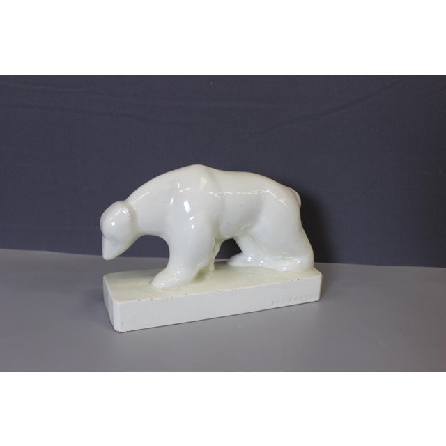 Art Deco Crackle-Glazed Bear by Geo Condé For Sale - Image 12 of 12