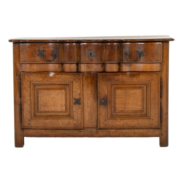 Antique French Walnut Buffet, 1700s For Sale