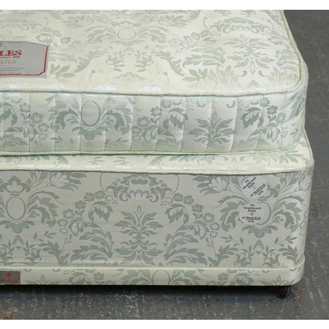 Textile Double Divan & Mattress Bed from Staples & Co. For Sale - Image 7 of 18