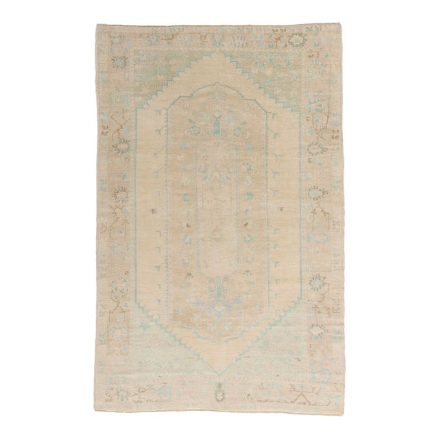 Vintage Turkish Oushak Rug, 05'09 X 08'10 For Sale