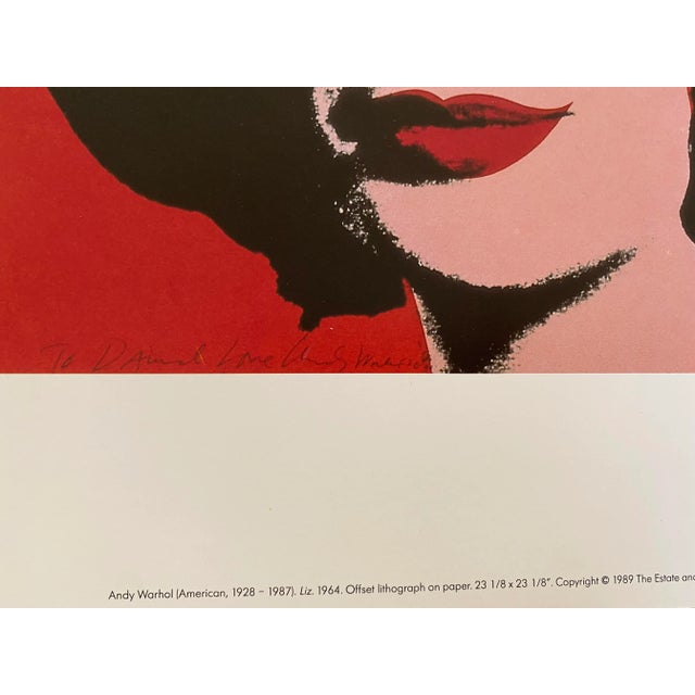 1989 Andy Warhol Foundation "Liz - 1964” Pop Art Vintage Offset Lithograph Print For Sale - Image 9 of 11