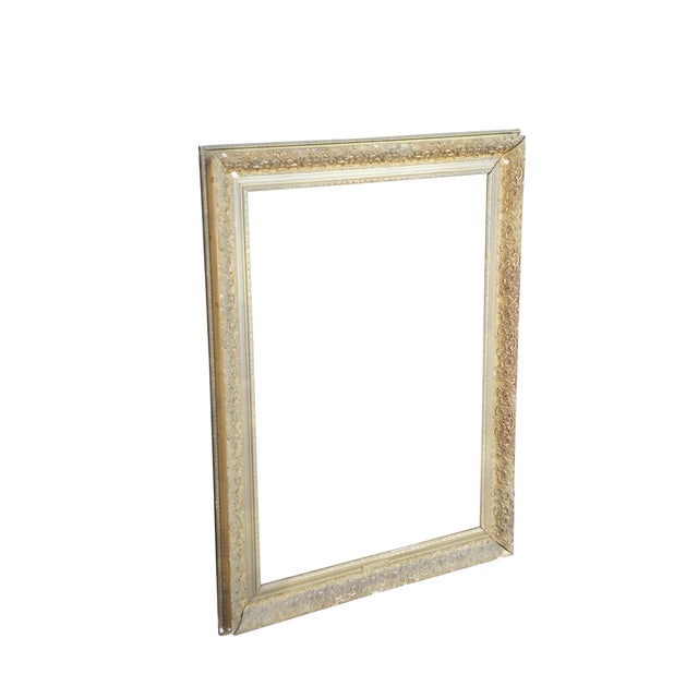 Antique Victorian gold gilt picture / mirror / oil painting frame featuring a carved Aesthetic foliate design. Originally...