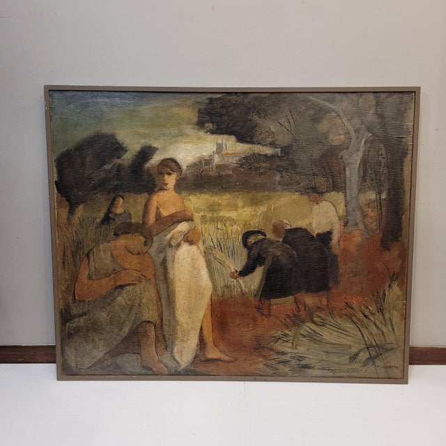 1920s Agustín Carrera, Roquelaure, 1920s, Oil on Board For Sale - Image 5 of 18