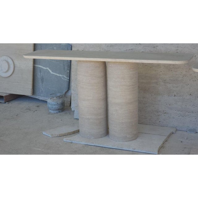 Travertine Console Table by My Habitat Design For Sale - Image 4 of 8