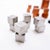 Vintage Modernist Chrome and Copper Chess Set, 1980s, Set of 33 For Sale - Image 14 of 18