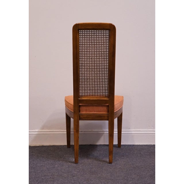 Henredon Furniture Italian Modern Solid Pecan Cane Back Dining Side Chair 7500-28 For Sale In Kansas City - Image 6 of 12