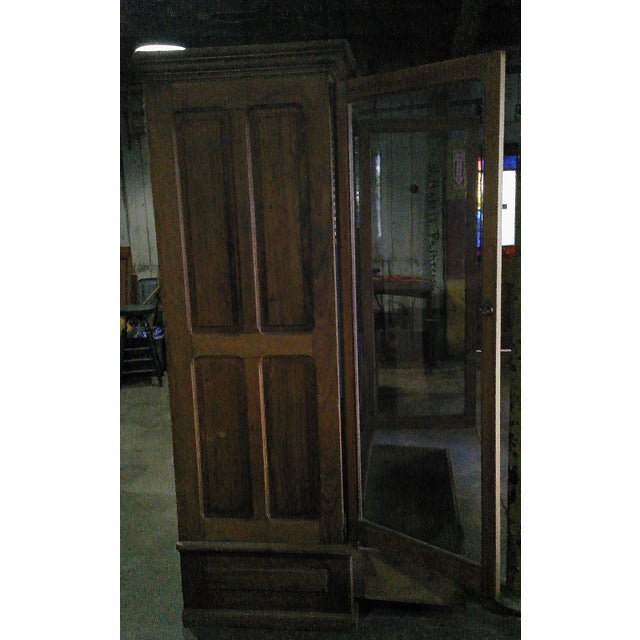 Rustic 1990s Cypress China Cabinet For Sale - Image 3 of 8