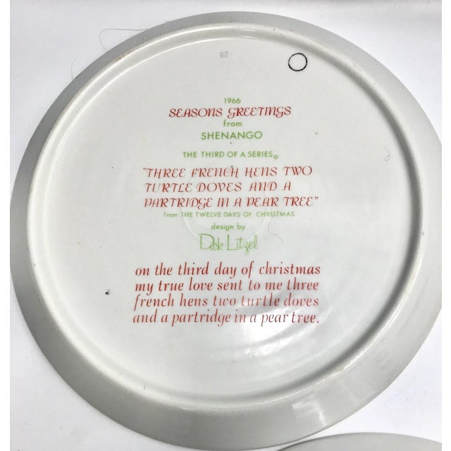 Vintage Shenango Twelve Days of Christmas Plates by Dick Litzel – Set of 6 For Sale - Image 10 of 11