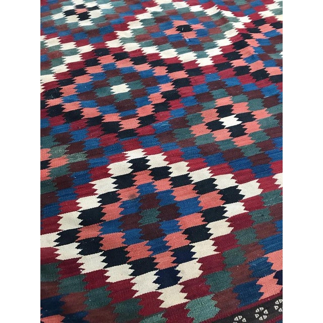 Vintage Caucasian Kilim Rug For Sale - Image 12 of 16
