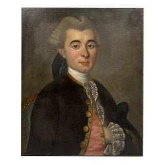 French School Artist, Portrait of an Aristocrat, 1800s, Oil Painting on Canvas For Sale