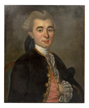 French School Artist, Portrait of an Aristocrat, 1800s, Oil Painting on Canvas
