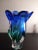 Glass 1980s Bohemia Czech Sommerso Green/Blue Art Glass Vase. For Sale - Image 7 of 7
