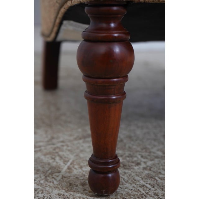 Brown Stickley Tufted Leopold Club Chair & Ottoman For Sale - Image 8 of 18