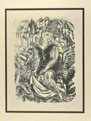 Raould Dufy, Baigneuse Devant un Port (Sainte-Adresse), Lithograph, 1920s