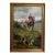English Fox Hunting Scene Oil Painting on Canvas, Horses & Hounds, Signed For Sale