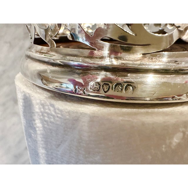 Victorian Pair of Antique Sterling Silver Wine Coasters For Sale - Image 3 of 5