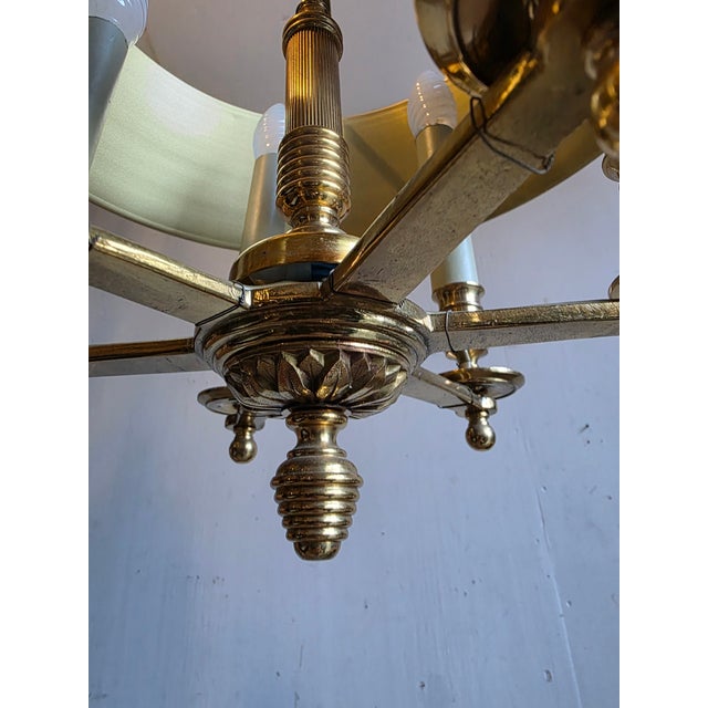 Chandelier in Brass and Lacquered Metal, 1970s For Sale - Image 6 of 9