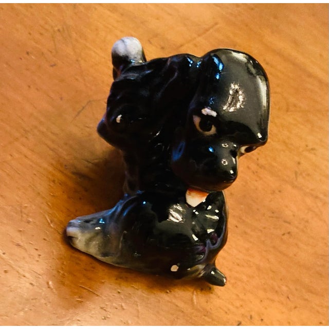 1940s 1940s Porcelain Cocker Spaniel Pooch With Raised Paw & Pink Tongue For Sale - Image 5 of 12