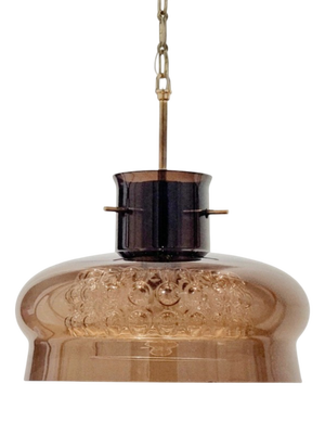 Large Mid-Century Modern Scandinavian Glass Pendant attributed to Carl Fagerlund for Orrefors, 1960s