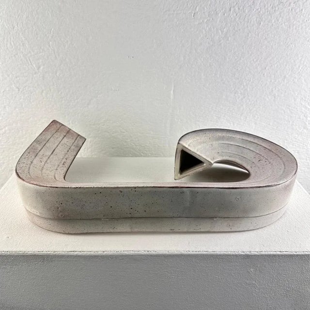 Industrial Modern Ceramic Vase attributed to Alessio Tasca, 1970s For Sale - Image 10 of 11