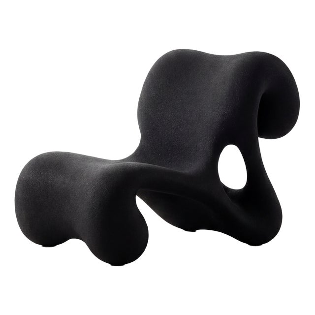 3D Printed Black Sand Sculptural Chair by Bryant Creative Industries S.L. For Sale