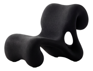 3D Printed Black Sand Sculptural Chair by Bryant Creative Industries S.L.