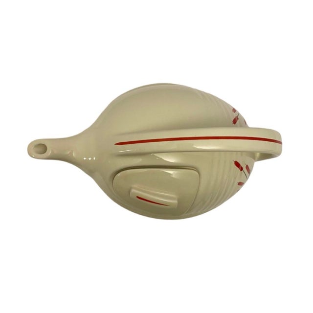 Vintage 1997 Jewel Tea Autumn Leaf Football Teapot Hall China, Limited Edition For Sale In Atlanta - Image 6 of 9