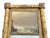 American Antique Sheraton Giltwood Mirror With Lyre Frame & Coastal Seascape Oil Painting For Sale - Image 3 of 10