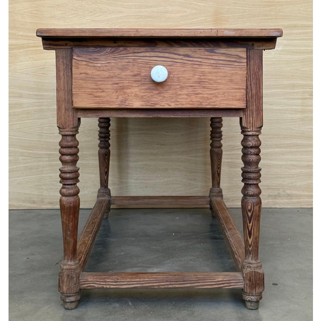 Brown Early 19th Century French Refectory, Work or Kitchen Table with Two Drawers For Sale - Image 8 of 18