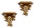 Late 19th Century Gilt Wood Wall Sconces, Set of 2 For Sale