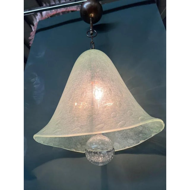 Murano Glass Lantern Suspension attributed to Barovier & Toso, 1980s For Sale - Image 4 of 12