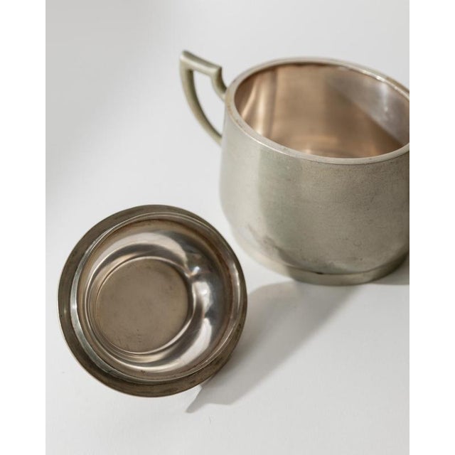 Silver Vintage Classic Silver Plated Lidded Box with Handle, 1950s For Sale - Image 8 of 12