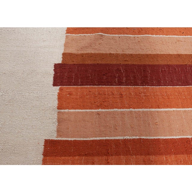 Off-white Vintage Swedish Flat-Weave Rug, Doris Leslie Blau For Sale - Image 8 of 10