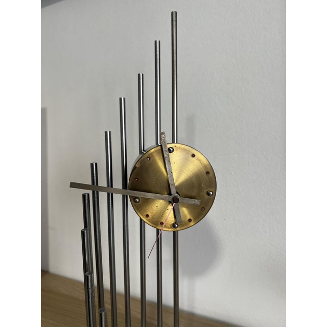 Metal Sculptural and Avant-Garde Quartz Table Clock from Kienzle, 1980s For Sale - Image 7 of 10