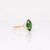 1.55cts North-South Tsavorite Ring With Natural Diamonds: 14k Solid Gold, 11x5mm For Sale - Image 4 of 7
