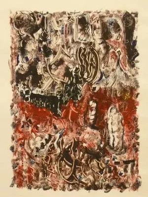 2010 "Cave Battle" Gronk Hand-Created and Printed Monoprint