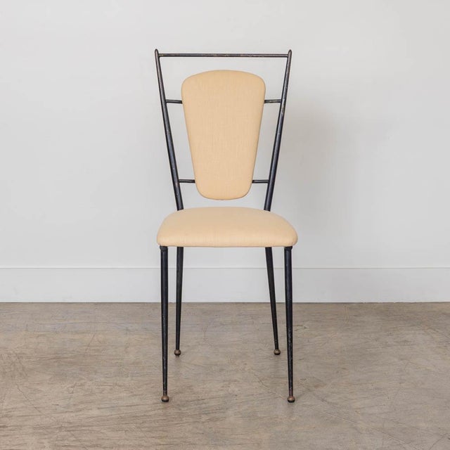 1940s French Iron Dining Chairs, Set of 4 For Sale - Image 4 of 14
