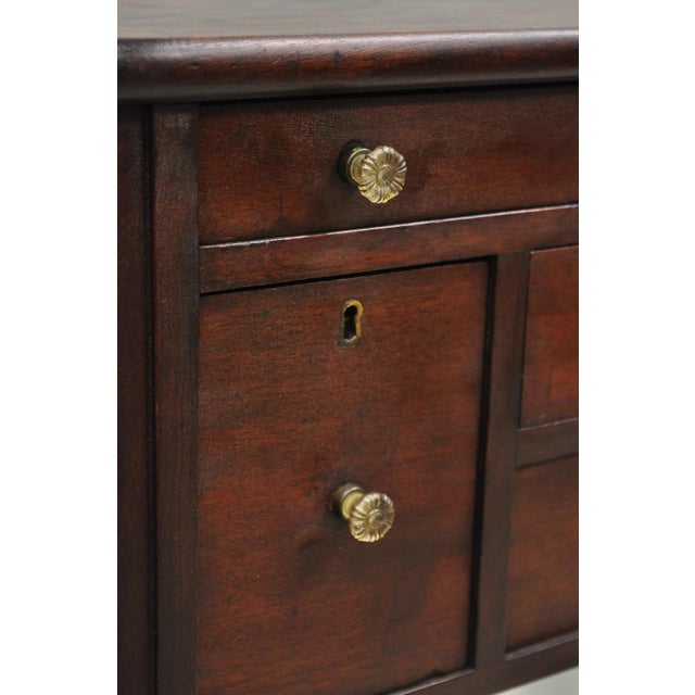 Brown Antique American Empire Carved Paw Foot Pedestal Base Work Stand Side Table For Sale - Image 8 of 18