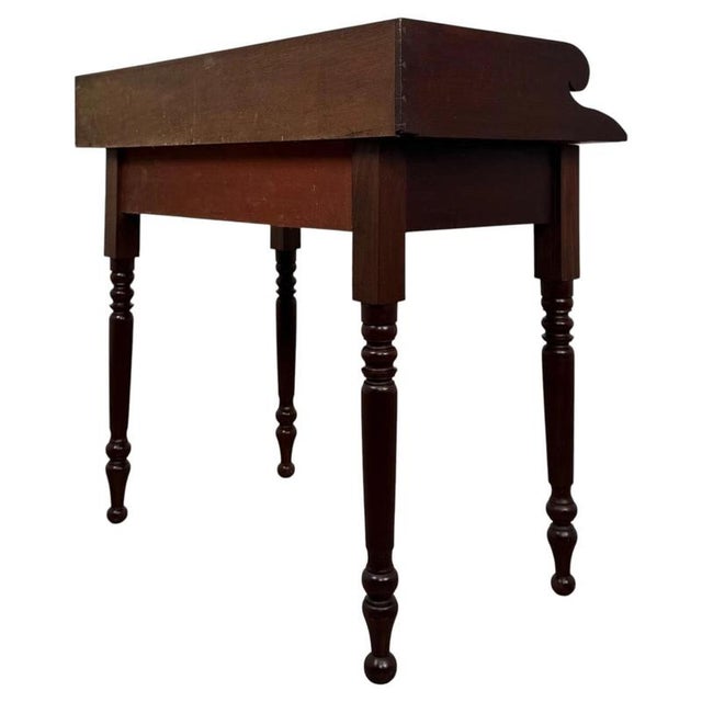 Wood 19th Century Antique Victorian Mahogany Writing Table For Sale - Image 7 of 12