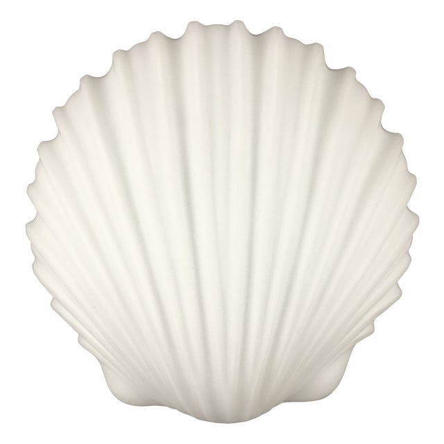 Large Vintage Opaline Glass Shell-Shaped Wall Lights from Limburg, Germany, 1970s For Sale