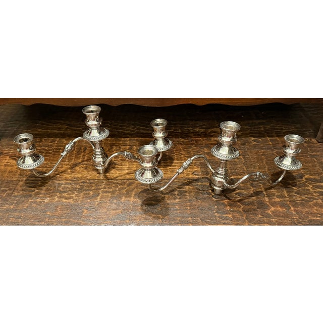 Pair of George III Old Sheffield Plate Three-Light Candelabra, Early 19th Century For Sale - Image 11 of 18