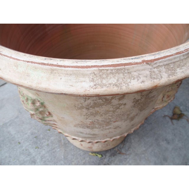 Pair of French Handmade Terracotta Anduze Planters With Satyre Masks For Sale - Image 17 of 18