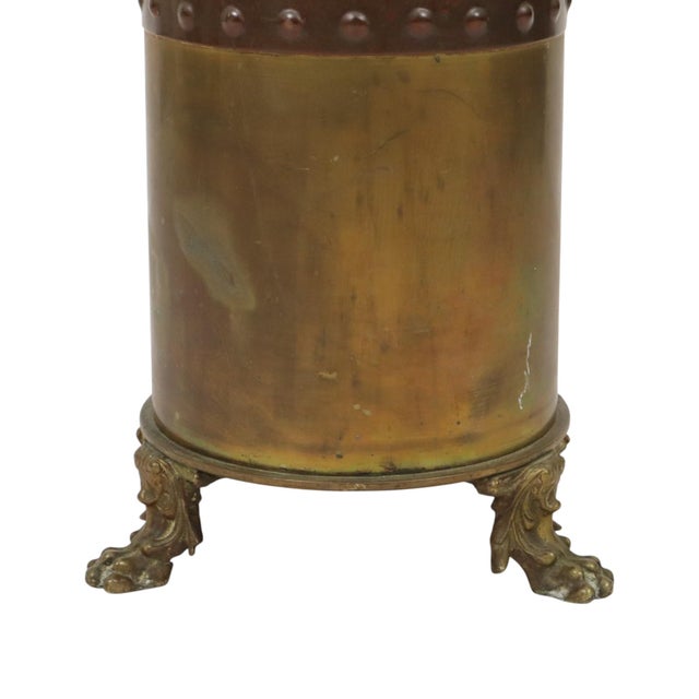 1920s Artillery Shell Umbrella with Trench Art Lion Heads, 1920s For Sale - Image 5 of 18