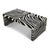 Zebra Striped Bone Inlay Coffee Table with Waterfall Ends For Sale In Raleigh - Image 6 of 13