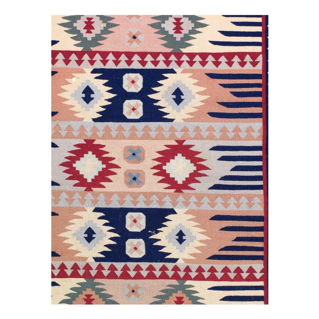 Turkish 1970s Fine Hand Knotted Flat Weave Kilim For Sale - Image 3 of 5